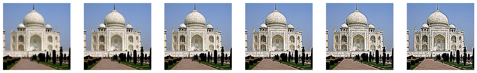 Taj Mahal Sharpening Progression